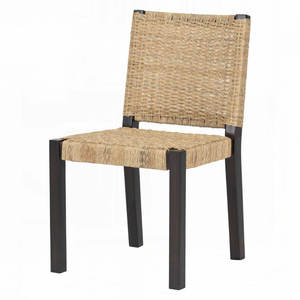 ชุดเก้าอี้รับประทานอาหารหวายไม้เนื้อแข็ง2ชิ้นเฟอร์นิเจอร์ลานที่ทันสมัย - Product Image 3