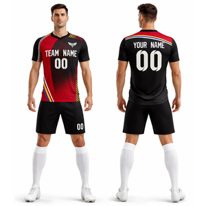 ชุดเสื้อฟุตบอลแบบซับลิเมชั่นสั่งทำพิเศษสำหรับผู้ชาย ชุดทีมฟุตบอล ระบายอากาศได้ดี แห้งเร็ว ปรับแต่งชื่อและหมายเลขได้ ชุดกีฬา - Product Image 1