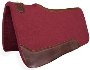 Tapis de selle en feutre de laine occidental personnalisé, équipement d'équitation de qualité supérieure avec renforts en cuir, vente en gros, fabricant d'usine - Product Image 1