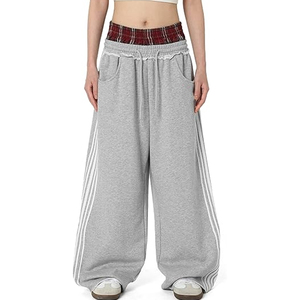 Made Pakistan Men's High Waist Casual Baggy Oversized Breathable Acid Wash Sweatpants Premium Polyester/Cotton Material - Product Image 1