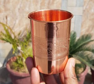 Juego de Vasos de Cobre y Acero Estilo Zen Asiático de 250 ml, 2 Vasos de 300 ml, Venta Caliente, Muestra Disponible, Precio al por Mayor, Grabado - Product Image 1