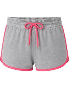Custom <b>Grey</b> And Neon Pink <b>Women</b> Sports Running <b>Shorts</b> Quick Dry Breathable Elastic Waist Gym Fitness Casual Activewear <b>Shorts</b> - Product Image 5