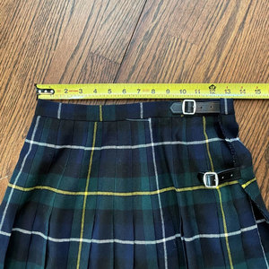 Jupe écossaise traditionnelle pour femmes, plissée, en laine verte, motif tartan Campbell d'Argyll - Product Image 2