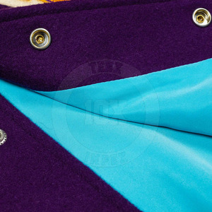 Veste d'hiver douce et confortable avec manches contrastées, broderie premium, poignets en tricot côtelé, veste de style universitaire pour tous les jours - Product Image 5