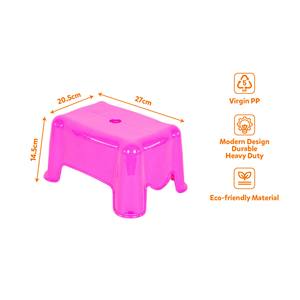 Waterproof Plastic Shower <b>Stool</b> Low Profile <b>Bathroom</b> Footrest Bench Non Slip Laundry Sitting <b>Stool</b> with Finger Carry Slot - Product Image 1