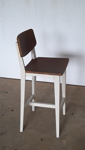 Solid Teak Wood Bar Chair with <b>Backrest</b> Home Furniture Modern Design - Product Image 4