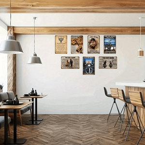 CIFbuy Targa in Alluminio Vintage Rustica 8x12 Pollici, Decorazione Murale in Legno per Bar, Garage, Man Cave, TikTok, per Servizio Ritiro Temu - Product Image 1