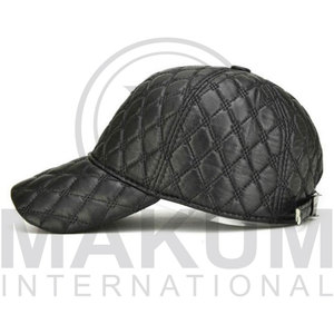 Wholesale Custom Logo <b>Black</b> Genuine Cowhide Leather Mens Women <b>Baseball</b> <b>Cap</b> - Product Image 5