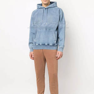 เสื้อฮู้ดผู้ชายผ้าซักกรดเสื้อฮู้ดแขนยาวแบบสวมหัวแนวสตรีทแฟชั่นลำลองทันสมัย - Product Image 2