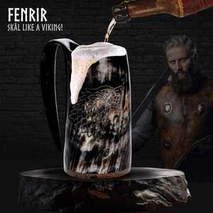 Taza de Cuerno de Buey Hecha a Mano con Base de Madera, Estilo Animal Africano, de la Mejor Calidad para Bares y Hoteles - Product Image 2