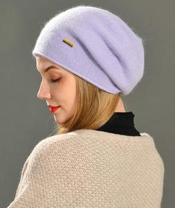 Bonnet élégant en tricot doux et chaud pour l'hiver, côtelé, à revers, extensible, ajustable, en coton/laine, unisexe, style décontracté streetwear - Product Image 3