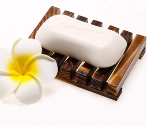 Porte-savon en bois artisanal pour salle de bain, avec drainage pour garder votre savon au sec et éviter les désordres - Product Image 4