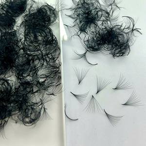 Extensions de cils en éventail préfabriquées faites à la main, volume doux en soie, effet naturel, courbures CC/D/DD/M/L, longueurs 7-20mm - Product Image 3