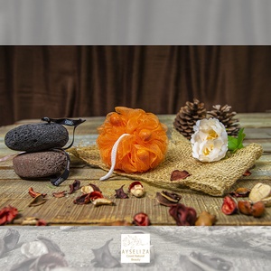 Eco-friendly Bath Pouf Orange <b>Soap</b> Beads Foaming Ball Puff Sponge Lathering Exfoliation Shower Sponge Hamam Glove Body - Product Image 4