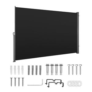 Tenda Laterale Retrattile per Patio Esterno 180x300 cm con Tessuto in Poliestere 180 G/m² Impermeabile, Protezione Solare, Schermo da 4m in Materiale PC Sail - Product Image 1