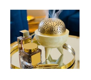 Acrylic And Metal Gold Color <b>Bakhoor</b> Burner Set Of Three Different Sizes Incense <b>Oud</b> Burner For Wedding Use - Product Image 6