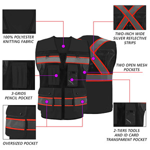 Nouveau Gilet d'été tricoté à séchage rapide sans manches pour la course et le streetwear, Vêtement de travail d'hiver, Vêtement de sécurité réfléchissant - Product Image 3