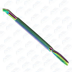 ช้อนเพ้นท์เล็บสองชั้นคุณภาพสูงที่ดันหนังกำพร้าสีเงิน - Product Image 3