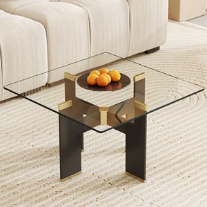 Piano Tavolo Quadrato in Vetro Temperato Trasparente da 24 Pollici, Resistente al Calore per Cucina e Ristorante, per Varie Occasioni, Prodotto per Tavolino da Caffè - Product Image 1