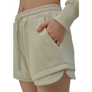 High Waist Double Layer <b>Compression</b> <b>Shorts</b> <b>Women</b> Cotton Outer <b>Short</b> Tights Running Base Layer <b>Shorts</b> Mid Rise Breathable Fabric - Product Image 1