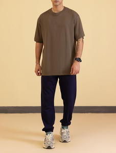 Camiseta de Hombre al por Mayor, 100% Algodón, Tejido de Punto Liso, Talla Grande, con Logotipo 3D Personalizado en Espuma - Product Image 5