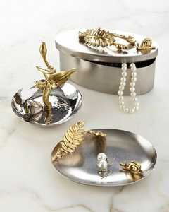 Two Part Metal <b>Serving</b> Tray <b>Set</b> Handmade Polished Vintage Style <b>Dishes</b> & Plates - Product Image 4