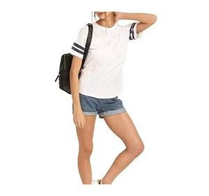 Camisetas personalizadas de 100% algodón de talla grande para mujer, Camiseta corta de gran tamaño, camiseta en blanco de alta calidad para mujer - Product Image 2