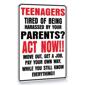 CIFbuy Letrero Metálico Divertido de Aluminio de 8x12 Pulgadas, Decoración Vintage para Pared, para la Cueva del Adolescente, Oficina, Bar - Placa de Alivio para Padres Aburridos - Product Image 2