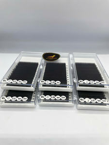 Proveedor de Bandejas de Pestañas Individuales Hechas a Mano, Clásicas, de Volumen Natural, Largas, 12/16 Líneas, Extensiones de Pestañas Negras Mate, Pestañas Buck Order - Product Image 6