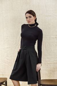 Shorts Largos Deportivos para Mujer, Cintura Alta, Tipo Bermuda con Bolsillos - Product Image 5