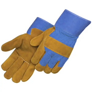 Guantes de Seguridad de Cuero, Textura de Grano Completo, Resistentes a la Abrasión, Antideslizantes, Guantes de Trabajo de Uso General, Puño Recto - Product Image 3