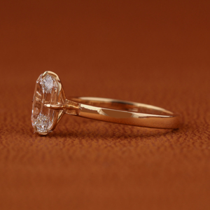 Luxury Jewelry Custom 14k Gold Ashoka Cut Lab-grown Diamond IGI Certified Ring <b>for</b> Women's Jewelry - Product Image 4