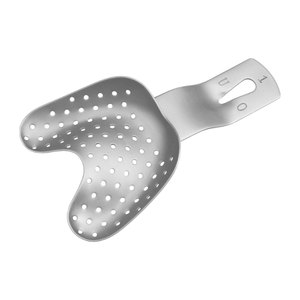 Plateau d'empreinte dentaire de qualité supérieure avec bordure S Perf. (upper, D) Acier inoxydable réutilisable autoclavable orthodontique - Product Image 1