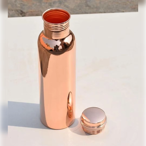 Botella de Agua de Cobre de Diseño Minimalista, Portátil y de Lujo, con Tapa, para Viajes - Product Image 6