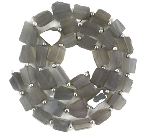 Natural Grey Moonstone <b>Center</b> <b>Drilled</b> Rough Untreated Gemstone for Healing Crystal for Jewelry Making - Product Image 1