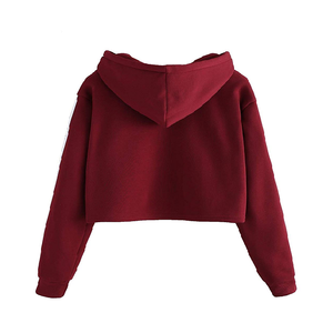 ผู้ผลิตเสื้อฮู้ดดี้โอเวอร์ไซส์แบบสั่งทำพิเศษสำหรับผู้หญิง เสื้อฮู้ดดี้ครอปท็อปผ้าฟลีซคอตตอนคุณภาพสูงสำหรับผู้หญิง - Product Image 6