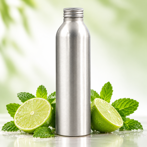 Botellas de Aluminio Impresas Personalizadas de Grado Alimenticio con Tapas de Rosca para Agua Sin Gas, Jugos y Agua de Coco - Product Image 1