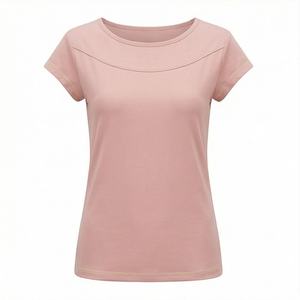 เสื้อยืดผู้หญิงออกแบบตามสั่ง เสื้อผ้าคุณภาพระดับมืออาชีพ สำหรับแฟชั่นประจำวัน สวมใส่สบายๆ แขนสั้น ระบายอากาศได้ดี - Product Image 1