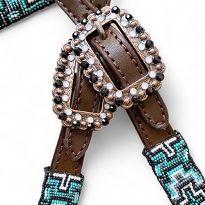 Ensemble de sangles de poitrine en cuir de vache argentin d'origine occidentale de haute qualité ODM Headstall de cheval Fabricant en vrac OEM - Product Image 4