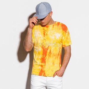 ขายส่งที่กําหนดเอง Crewneck แขนสั้นมัดย้อมเสื้อยืดสีดํา/สดใสสีม่วง Tee เสื้อชั้นในผู้ชายมัดย้อมนุ่มและระบายอากาศได้ - Product Image 3