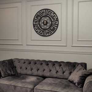 Creative Islamic Silent Quartz <b>Wall</b> <b>Clock</b> with Calendars and Radio Single Face Iron <b>Design</b> Luxury Home Decor for Living Room - Product Image 4