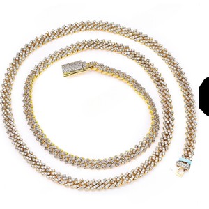 5MM 24inch Luxury Silver Moissanite Cuban Chain <b>Necklace</b> Hip Hop Stylish <b>Statement</b> Fashion Unisex <b>Necklace</b> Trendy Party Chain - Product Image 1