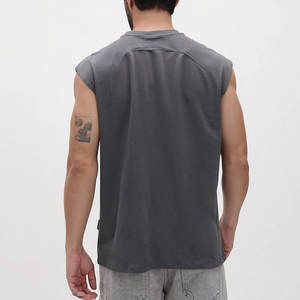 เสื้อยืดคอกลมแขนกุดสำหรับผู้ชาย Five B พร้อมลายพิมพ์ ทรงลำลอง ความยาวปกติ เสื้อกล้ามผ้าฝ้ายระบายอากาศได้ดี - Product Image 2