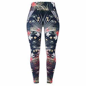 Leggings de yoga à imprimé floral personnalisé, taille haute, effet ventre plat, pour femme, pantalon de sport doux pour la gym et le fitness - Product Image 3
