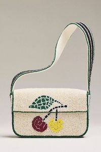 Handmade Beaded Sequined Tassel Leopard Zipper Removable <b>Strap</b> <b>Shoulder</b> Sling Bag Cute Fruit Design Women Aesthetic Summer 3pcs - Product Image 2