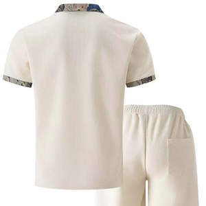 Men's Designer Style Summer Matching <b>Set</b> Casual Short Sleeve Shirt Shorts Co-Ord <b>Set</b> - Product Image 3