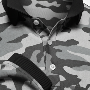 เสื้อโปโลกอล์ฟพิมพ์ลายแบบซับลิเมชั่นสั่งทำขายส่ง เสื้อกอล์ฟแขนสั้นผู้ชายแบบระบายความชื้น - Product Image 2