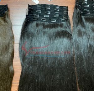 Clip vietnamien de haute qualité dans les extensions de cheveux Remy cheveux humains doux soyeux Texture naturelle en gros - Product Image 3