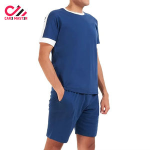 ชุดเซ็ตเสื้อยืดและกางเกงขาสั้นผู้ชายคุณภาพสูงสำหรับฤดูร้อน ชุดลำลองพิมพ์ลาย 2 ชิ้น - Product Image 1