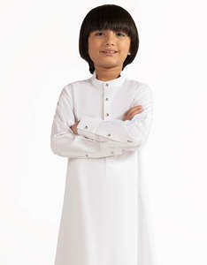 Thobe arabe pour garçons, vêtements musulmans islamiques, robe longue traditionnelle, tenue de l'Aïd, vêtements de prière, vente en gros, logo personnalisé accepté - Product Image 5